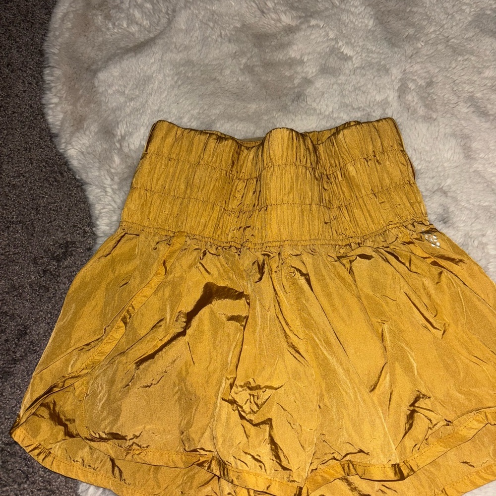 Dark Yellow Free People High-Waisted Shorts